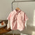 Fake Two Piece Contrasting Color Patchwork Pink Shirt