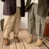 Solid Color Cotton Casual Trousers