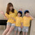 Family Matching Letters Printing Short Sleeve T-Shirt