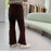 Chenille Flared Thick Bell Bottom Trousers