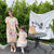 Mummy & Daughter Short Sleeve Loose Casual Colorful Dress